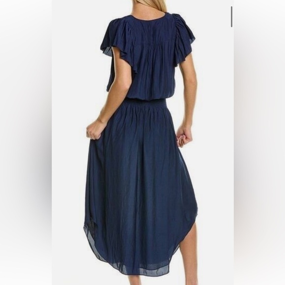 Ramy Brook Ali Japanese Tech
Midi Dress In Spring Navy Sz:Medium - Picture 2 of 14